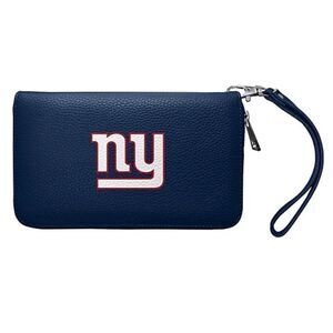 NFL Officially Licensed Zip Organizer Blue Wallet New York Giants Wristlet